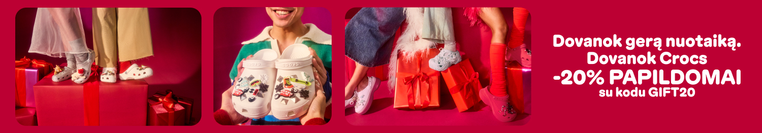 Crocs - papildoma -20% su kodu: GIFT20 I Crocs.lt